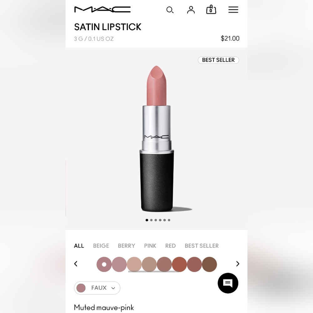MAC LIPSTICK SALE - shade FAUX - brand new full size